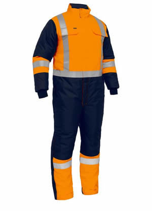 BC6453T X Taped Two Tone Hi Vis Freezer Coverall